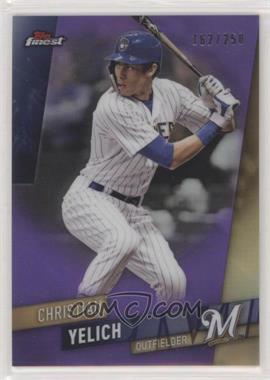 2019 Topps Finest - [Base] - Purple Refractor #42 - Christian Yelich /250