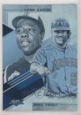 2019 Topps Fire - Lasting Legacies - Blue Chip #LL-12 - Mike Trout, Hank Aaron [EX to NM]