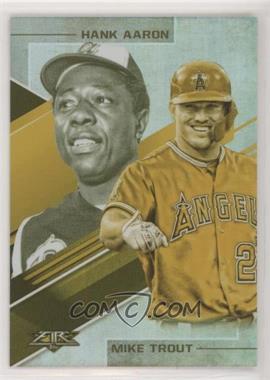 2019 Topps Fire - Lasting Legacies - Gold Minted #LL-12 - Mike Trout, Hank Aaron