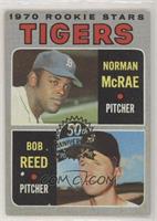 1970 Rookie Stars - Norm McRae, Bob Reed (50th Anniversary Logo in Middle)