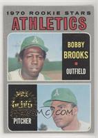 1970 Rookie Stars - Bobby Brooks, Mike Olivo (50th Anniversary Logo on Left)