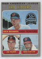 League Leaders - Dick Bosman, Jim Palmer, Mike Cuellar (50th Anniversary Logo o…