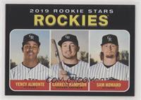 Rookie Stars - Garrett Hampson, Sam Howard, Yency Almonte #/50