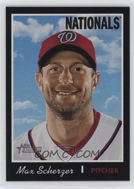 2019 Topps Heritage - [Base] - Black #454 - Short Print - Max Scherzer /50