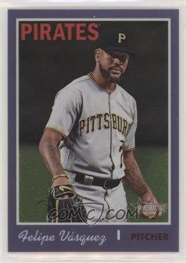 2019 Topps Heritage - [Base] - Chrome Purple Hot Box Refractor #THC-460 - Short Print - Felipe Vazquez