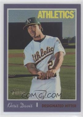 2019 Topps Heritage - [Base] - Hot Box Chrome Purple Refractor #THC-432 - Short Print - Khris Davis