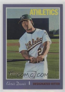 2019 Topps Heritage - [Base] - Hot Box Chrome Purple Refractor #THC-432 - Short Print - Khris Davis