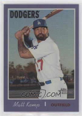 2019 Topps Heritage - [Base] - Hot Box Chrome Purple Refractor #THC-443 - Short Print - Matt Kemp