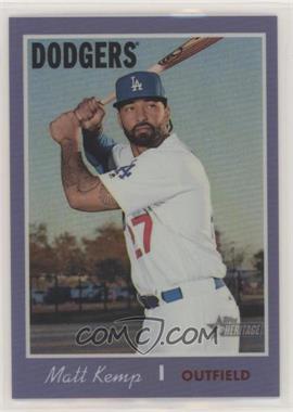 2019 Topps Heritage - [Base] - Hot Box Chrome Purple Refractor #THC-443 - Short Print - Matt Kemp