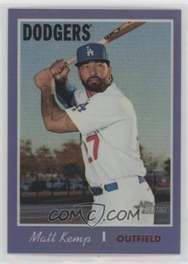 2019 Topps Heritage - [Base] - Hot Box Chrome Purple Refractor #THC-443 - Short Print - Matt Kemp