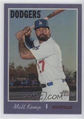 2019 Topps Heritage - [Base] - Hot Box Chrome Purple Refractor #THC-443 - Short Print - Matt Kemp