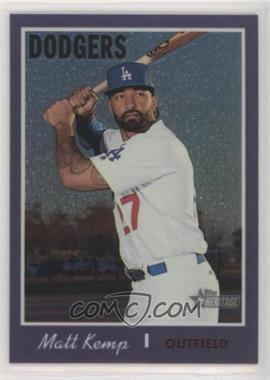 2019 Topps Heritage - [Base] - Hot Box Chrome Purple Refractor #THC-443 - Short Print - Matt Kemp