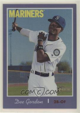 2019 Topps Heritage - [Base] - Hot Box Chrome Purple Refractor #THC-449 - Short Print - Dee Gordon