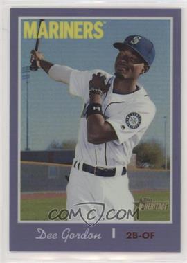 2019 Topps Heritage - [Base] - Hot Box Chrome Purple Refractor #THC-449 - Short Print - Dee Gordon