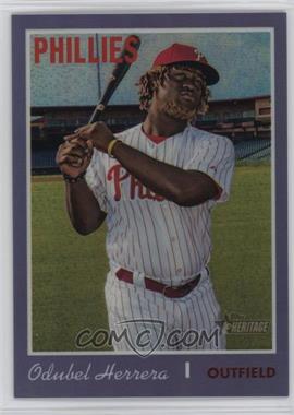 2019 Topps Heritage - [Base] - Hot Box Chrome Purple Refractor #THC-488 - Short Print - Odubel Herrera