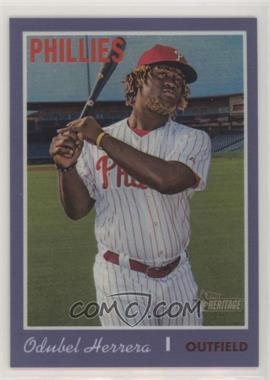 2019 Topps Heritage - [Base] - Hot Box Chrome Purple Refractor #THC-488 - Short Print - Odubel Herrera