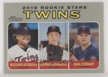 2019 Topps Heritage - [Base] #386 - Rookie Stars - Kohl Stewart, Willians Astudillo, Stephen Gonsalves