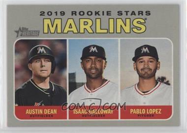 2019 Topps Heritage - [Base] #391 - Rookie Stars - Austin Dean, Isaac Galloway, Pablo Lopez