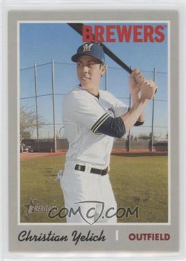 2019 Topps Heritage - [Base] #410.3 - Short Print - Christian Yelich (Team Name Color Variation)