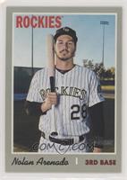 Short Print - Nolan Arenado (White Pinstriped Jersey, Portrait)