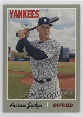 2019 Topps Heritage - [Base] #499.1 - Short Print - Aaron Judge (Pinstriped Jersey, Portrait) [EX to NM]