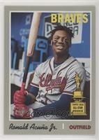 Short Print - Ronald Acuna Jr. (In Dugout, Hands on Bat)