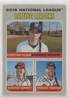 League Leaders - Christian Yelich, Freddie Freeman, Scooter Gennett