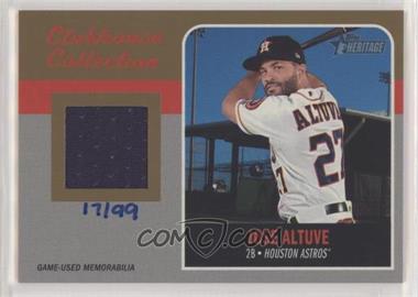 2019 Topps Heritage - Exclusive Clubhouse Collection Relics - Gold #ECCR-JA - Jose Altuve /99