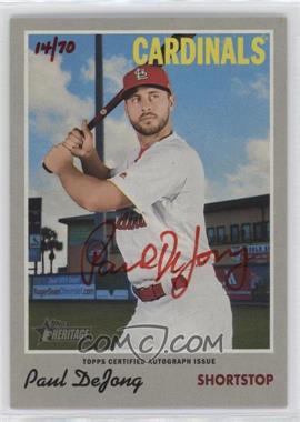 2019 Topps Heritage - Real One Autographs - Red Ink #ROA-PD - Paul DeJong /70