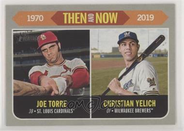 2019 Topps Heritage - Then and Now #TN-10 - Joe Torre, Christian Yelich