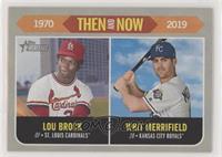 Lou Brock, Whit Merrifield [EX to NM]