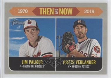 2019 Topps Heritage - Then and Now #TN-15 - Jim Palmer, Justin Verlander