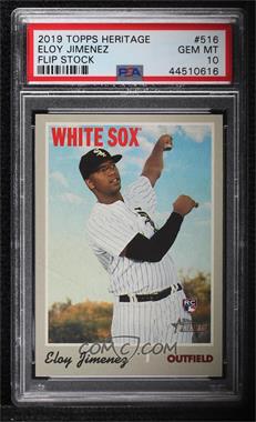 2019 Topps Heritage High Number - [Base] - Flip Stock #516 - Eloy Jimenez /5 [PSA 10 GEM MT]