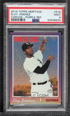 2019 Topps Heritage High Number - [Base] - Hot Box Purple Refractor #THC-516 - Eloy Jimenez [PSA 9 MINT]