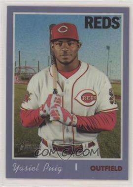 2019 Topps Heritage High Number - [Base] - Hot Box Purple Refractor #THC-541 - Yasiel Puig