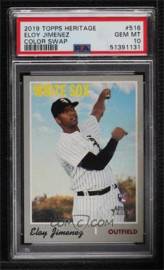 2019 Topps Heritage High Number - [Base] #516.3 - Team Color Variation - Eloy Jimenez [PSA 10 GEM MT]