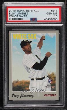 2019 Topps Heritage High Number - [Base] #516.3 - Team Color Variation - Eloy Jimenez [PSA 10 GEM MT]