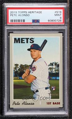 2019 Topps Heritage High Number - [Base] #519.1 - Pete Alonso (Batting Pose) [PSA 9 MINT]