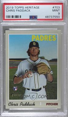 2019 Topps Heritage High Number - [Base] #703.1 - SP - Chris Paddack (Holding Ball in Right Hand) [PSA 9 MINT]