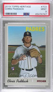 2019 Topps Heritage High Number - [Base] #703.1 - SP - Chris Paddack (Holding Ball in Right Hand) [PSA 9 MINT]