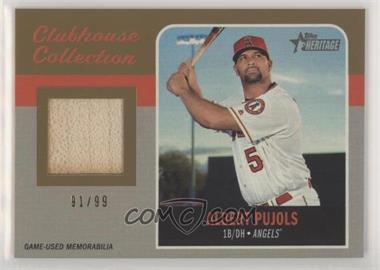 2019 Topps Heritage High Number - Clubhouse Collection Relics - Gold #CCR-APU - Albert Pujols /99