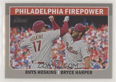 2019 Topps Heritage High Number - Combo Cards #CC-2 - Bryce Harper, Rhys Hoskins