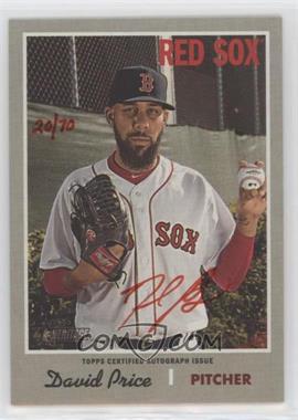 2019 Topps Heritage High Number - Real One Autographs - Red Ink #ROA-DP - David Price /70