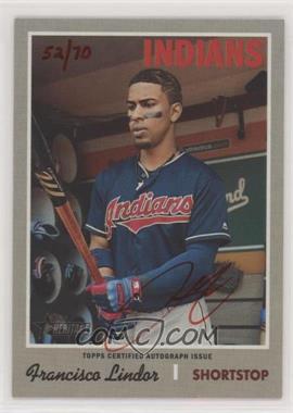 2019 Topps Heritage High Number - Real One Autographs - Red Ink #ROA-FL - Francisco Lindor /70