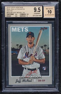 2019 Topps Heritage High Number - Real One Autographs - Red Ink #ROA-JM - Jeff McNeil /70 [BGS 9.5 GEM MINT]