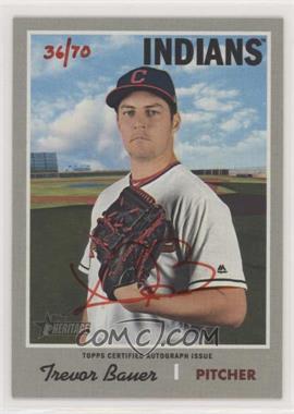 2019 Topps Heritage High Number - Real One Autographs - Red Ink #ROA-TB - Trevor Bauer /70