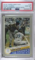 Hank Aaron (Although Card Says Against Cardinals; Actually Roy Campanella Catch…
