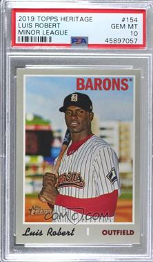 2019 Topps Heritage Minor League Edition - [Base] #154.1 - Luis Robert (Pinstripes) [PSA 10 GEM MT]