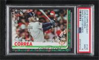 Super Rare Variation - Carlos Correa (Santa Hat in Background) [PSA 9 …