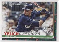 SP Variation - Christian Yelich (Candy Cane Bat)